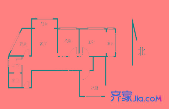 月光廣場(chǎng)戶型圖戶型圖 3室 3室1廳1衛(wèi)1廚
