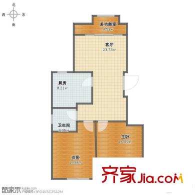 天水濱江花園戶型圖戶型圖 2室 2室1廳1衛(wèi)1廚