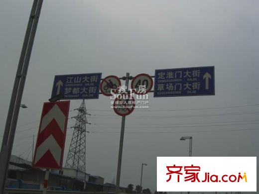 天水濱江花園配套圖周邊道路指示牌
