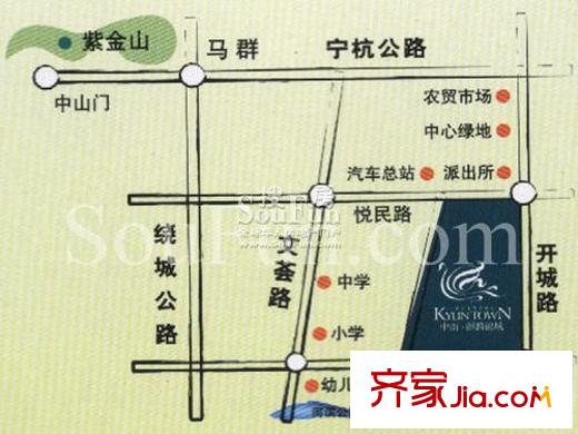 中南麒麟錦城交通圖