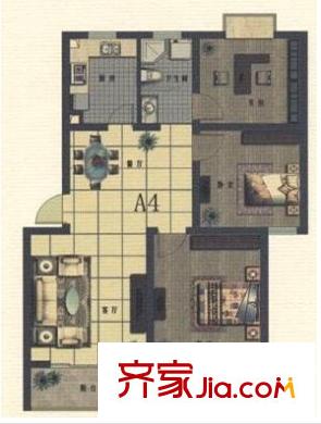 天鵝湖花園戶型圖 戶型圖 3室 3室2廳2衛(wèi)1廚