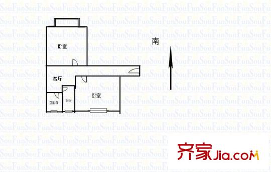 西康路3號(hào)戶型圖戶型圖 2室 2室2廳1衛(wèi)1廚