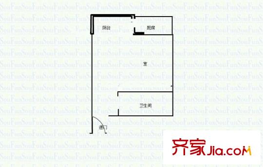 康橋圣菲戶型圖戶型圖1室 1室1廳1衛(wèi)1廚