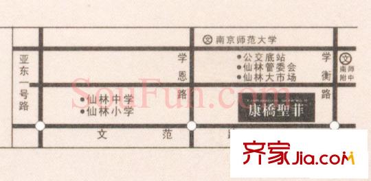 康橋圣菲交通圖