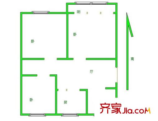 石頭城小區(qū)戶型圖戶型圖 3室 3室1廳1衛(wèi)1廚