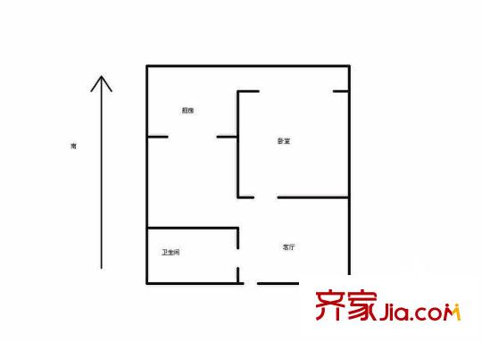 城市之光國(guó)際公寓戶型圖戶型圖 1室 1室1廳1衛(wèi)1廚