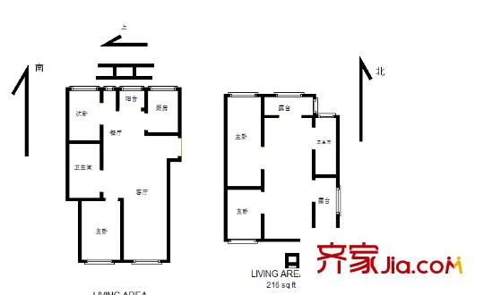 旭日景城戶型圖戶型圖 4室 4室2廳2衛(wèi)1廚