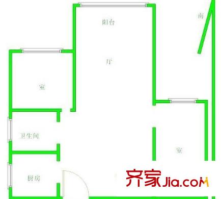 東郊小鎮(zhèn)第四街區(qū)戶型圖戶型圖 2室 2室1廳1衛(wèi)1廚