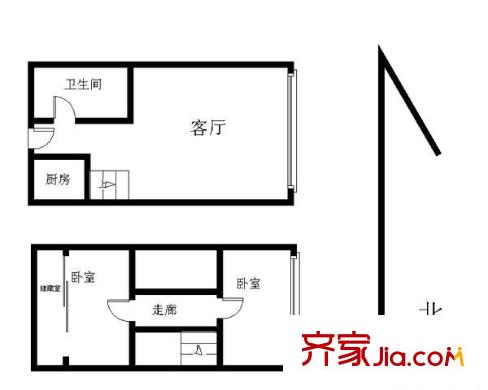 潤(rùn)花園戶(hù)型圖戶(hù)型圖  2室 2室1廳1衛(wèi)1廚