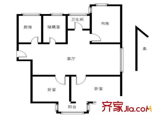 潤花園戶型圖戶型圖  4室 4室2廳1衛(wèi)1廚