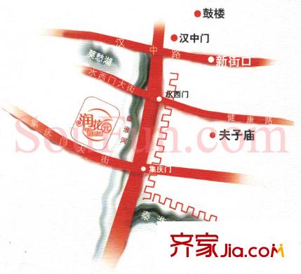 潤(rùn)花園交通圖