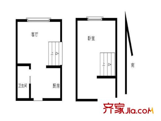 潤花園戶型圖戶型圖 1室 1室1廳1衛(wèi)1廚