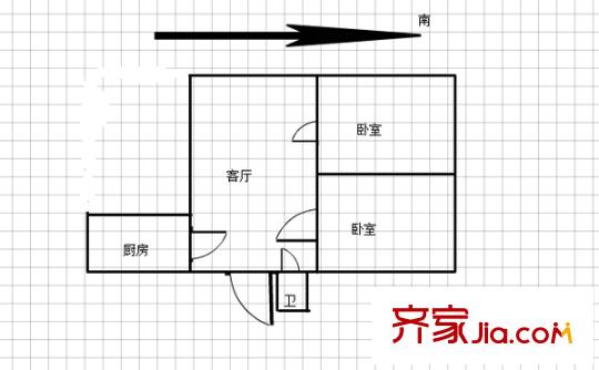 佳盛花園戶型圖戶型圖2室 2室1廳1衛(wèi)1廚