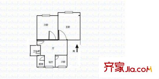 四平苑戶型圖戶型圖 3室 3室2廳1衛(wèi)1廚