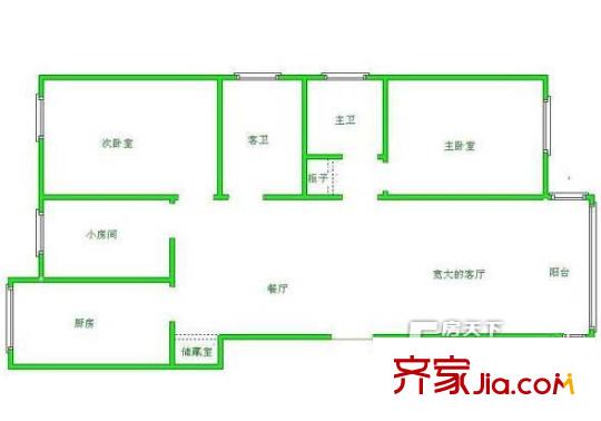 四平苑戶型圖 戶型圖 3室 3室2廳1衛(wèi)1廚