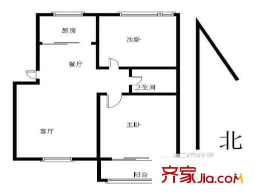 吉慶家園戶型圖戶型圖 2室 2室2廳1衛(wèi)1廚
