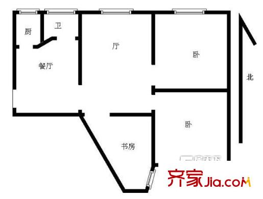 吉慶家園戶型圖戶型圖 3室 3室1廳1衛(wèi)1廚