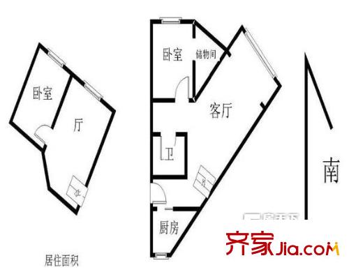 吉慶家園戶型圖戶型圖 2室 2室2廳1衛(wèi)1廚