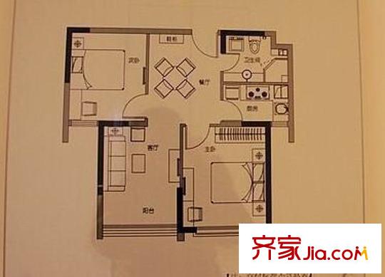 天泰青城戶(hù)型圖戶(hù)型圖 2室 2室1廳1衛(wèi)1廚