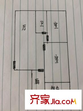 百家湖花園西花園戶型圖 戶型圖 2室 2室2廳1衛(wèi)1廚