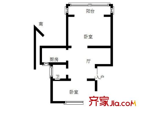 雙樂(lè)園戶型圖戶型圖 2室 2室1廳1衛(wèi)1廚