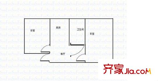 雙樂(lè)園戶型圖戶型圖 2室 2室1廳1衛(wèi)1廚