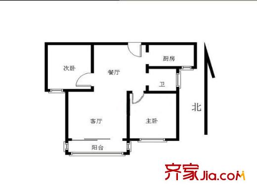 龍鳳玫瑰園戶型圖戶型圖 2室 2室2廳1衛(wèi)1廚