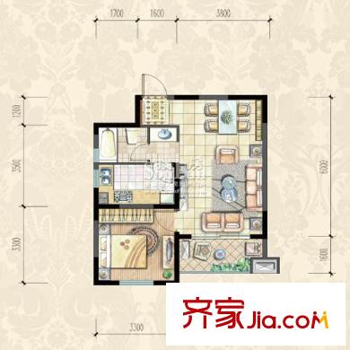 武夷水岸家園戶型圖戶型圖 1室 1室2廳1衛(wèi)1廚
