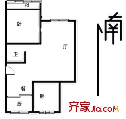 經(jīng)緯城市花園戶型圖戶型圖2室 2室2廳2衛(wèi)1廚