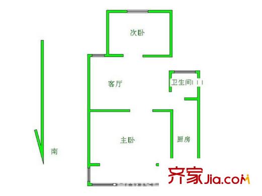 戴家巷小區(qū)戶型圖戶型圖2室 2室1廳1衛(wèi)1廚