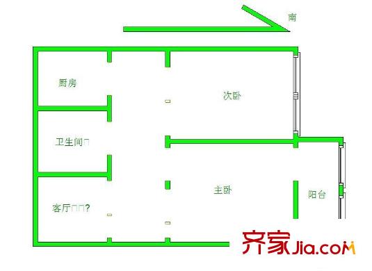 上海路戶型圖戶型圖 3室 3室1廳1衛(wèi)1廚