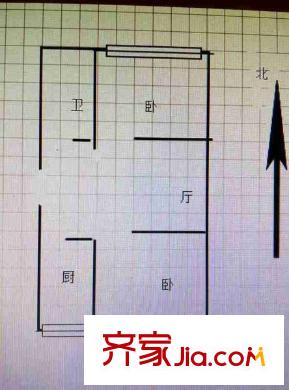 燕江園戶型圖 戶型圖 2室 2室1廳1衛(wèi)1廚