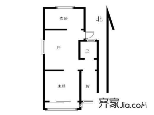 清河新寓二村戶型圖戶型圖 2室 2室1廳1衛(wèi)1廚