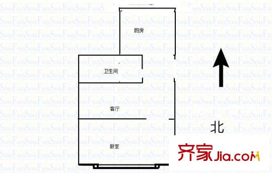 清河新寓二村戶型圖戶型圖 1室 1室1廳1衛(wèi)1廚