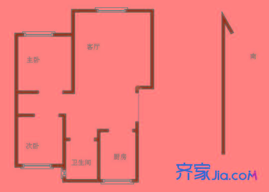 蘇寧馨瑰園戶型圖戶型圖 2室 2室2廳1衛(wèi)1廚