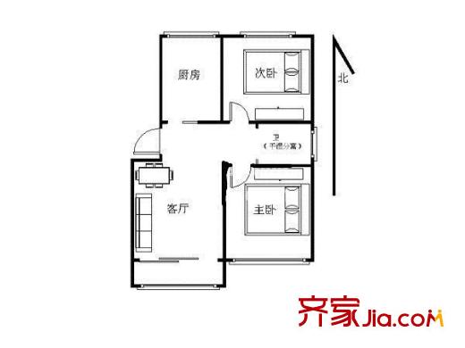 蘇寧馨瑰園戶型圖戶型圖 2室 2室2廳1衛(wèi)1廚