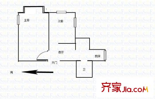 熱河南路戶(hù)型圖戶(hù)型圖 2室 2室1廳1衛(wèi)1廚
