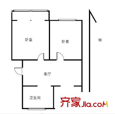 熱河南路戶(hù)型圖戶(hù)型圖 2室 2室1廳1衛(wèi)1廚