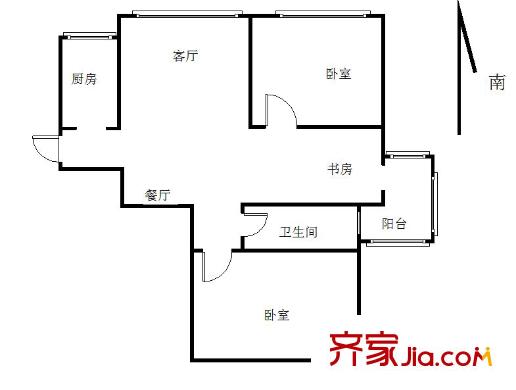 盧龍山莊戶型圖戶型圖 3室 3室2廳1衛(wèi)1廚