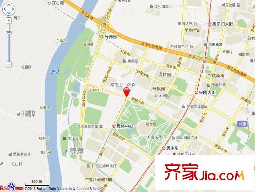 濱江奧城交通圖