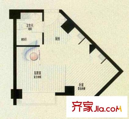 托樂嘉單身公寓戶型圖戶型圖 1室 1室1廳1衛(wèi)1廚