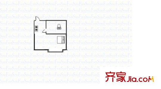 托樂嘉單身公寓戶型圖戶型圖1室 1室1廳1衛(wèi)1廚