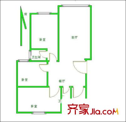 匯林綠洲戶型圖戶型圖 3室 