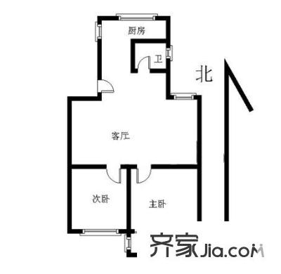 郵政世紀(jì)花園戶型圖戶型圖 2室 2室1廳1衛(wèi)1廚