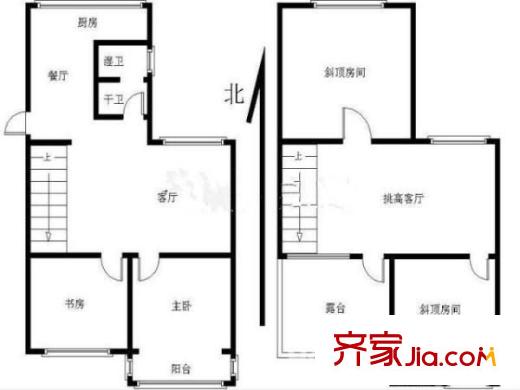 郵政世紀(jì)花園戶型圖戶型圖 2室 2室2廳1衛(wèi)1廚