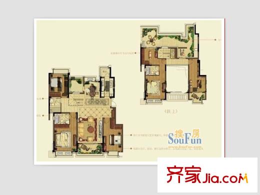 高科榮域一期21-29幢頂樓躍層B1戶型 4室2廳2衛(wèi)1廚