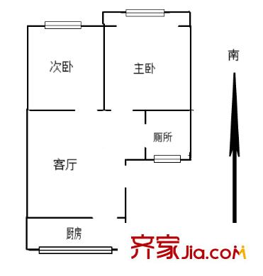 金川雅苑戶型圖戶型圖 2室 2室1廳1衛(wèi)1廚