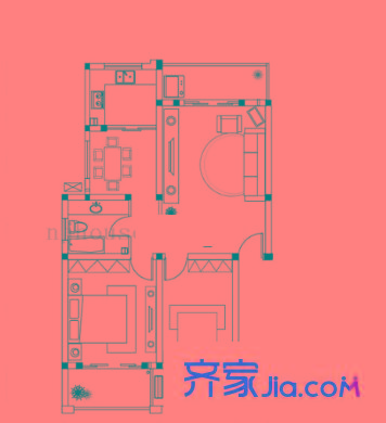 挪威森林戶型圖戶型圖2室 2室2廳1衛(wèi)1廚