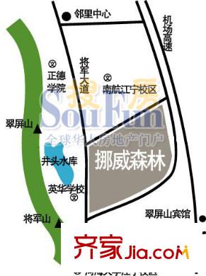 挪威森林交通圖