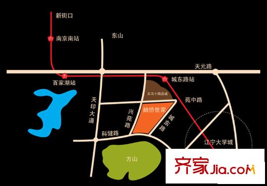 融僑世家交通圖區(qū)位圖